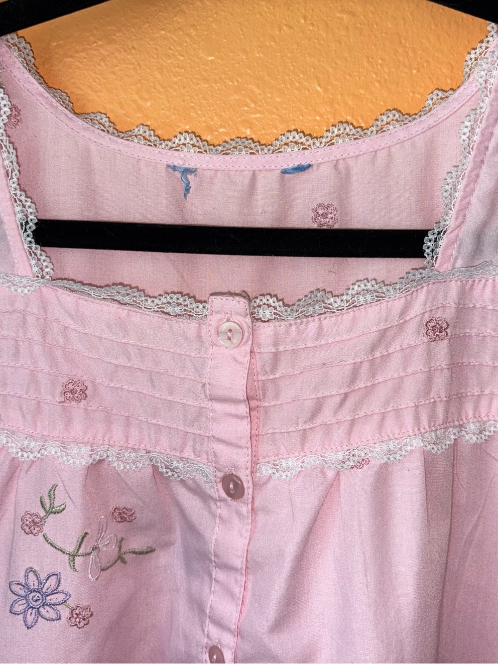 Unbranded Vintage Soft Pink Embroidered Cotton Nightie - Picture 5 of 6